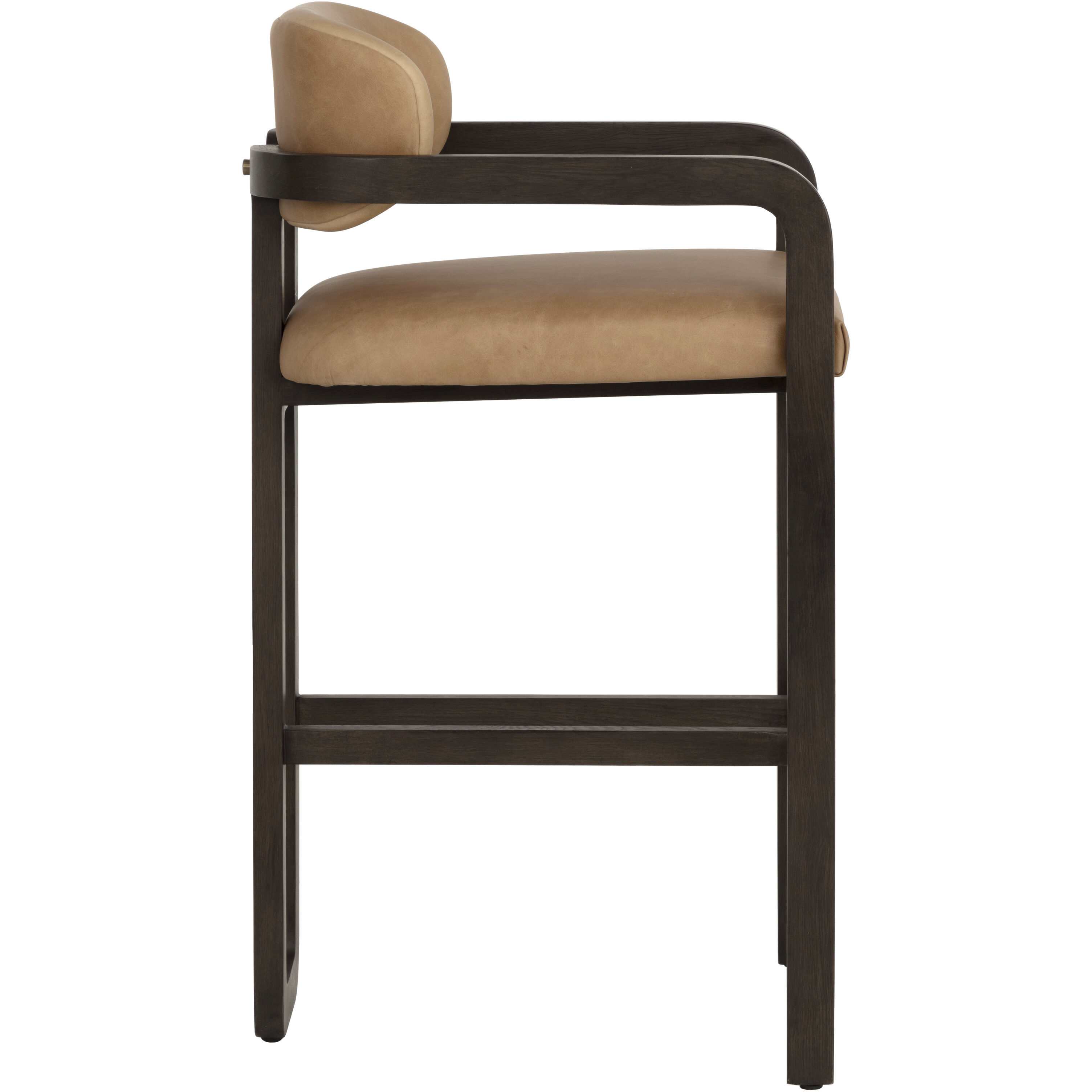 Madrone 40 inch Brown / Ludlow Sesame Leather Barstool